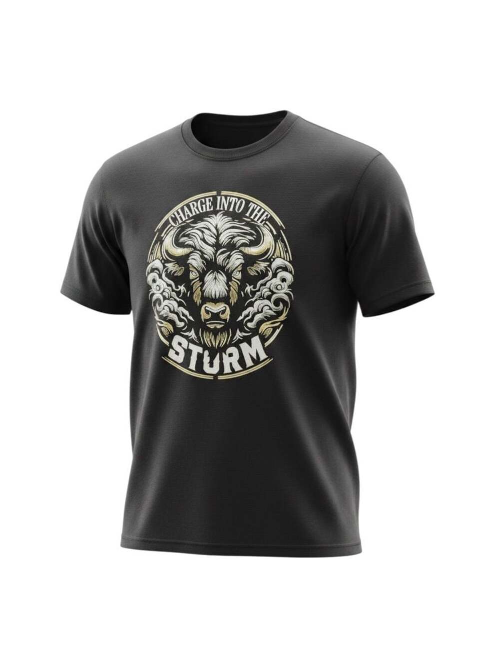 Port & Company Charge Into The Sturm Buffalo Graphic T-Shirt Size Large